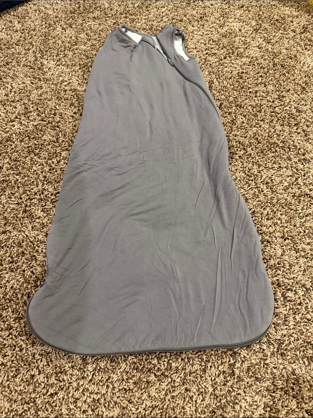 Gray Baby Sleeping Sack - Soft Wearable Blanket